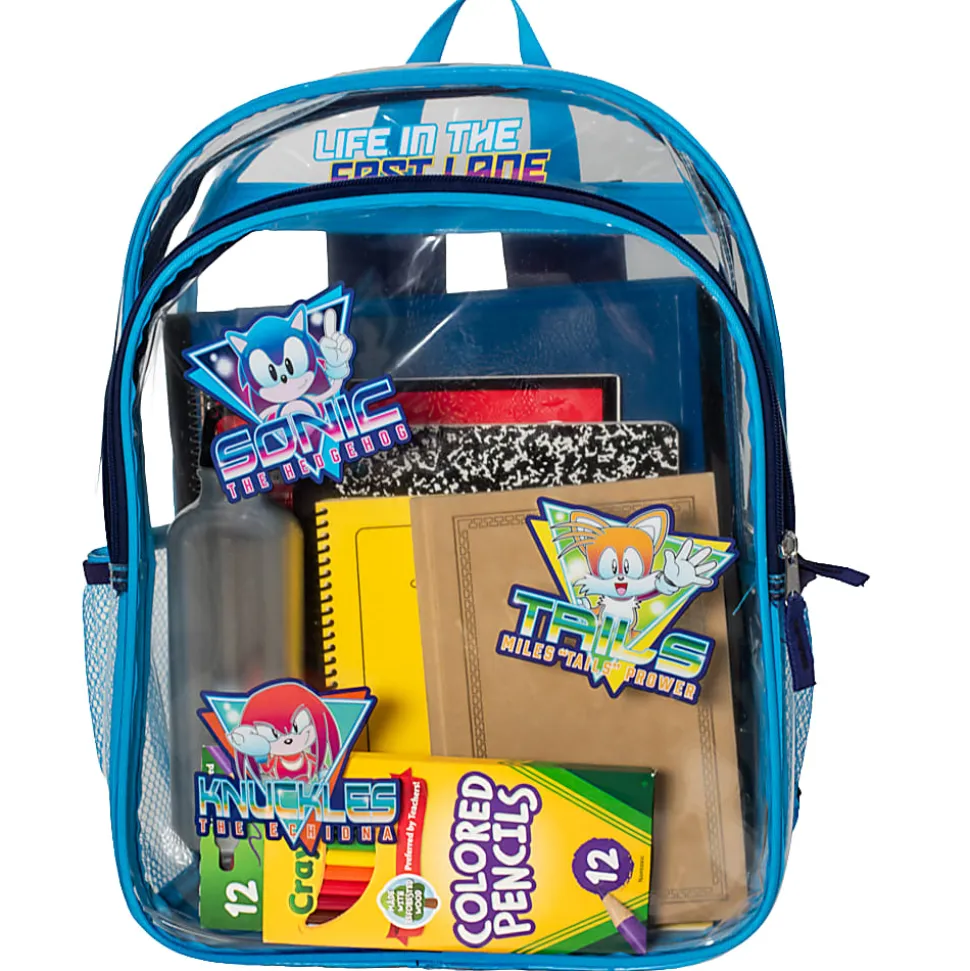 Accessory Innovations Clear Backpack, Sonic The Hedgehog, Transparent
