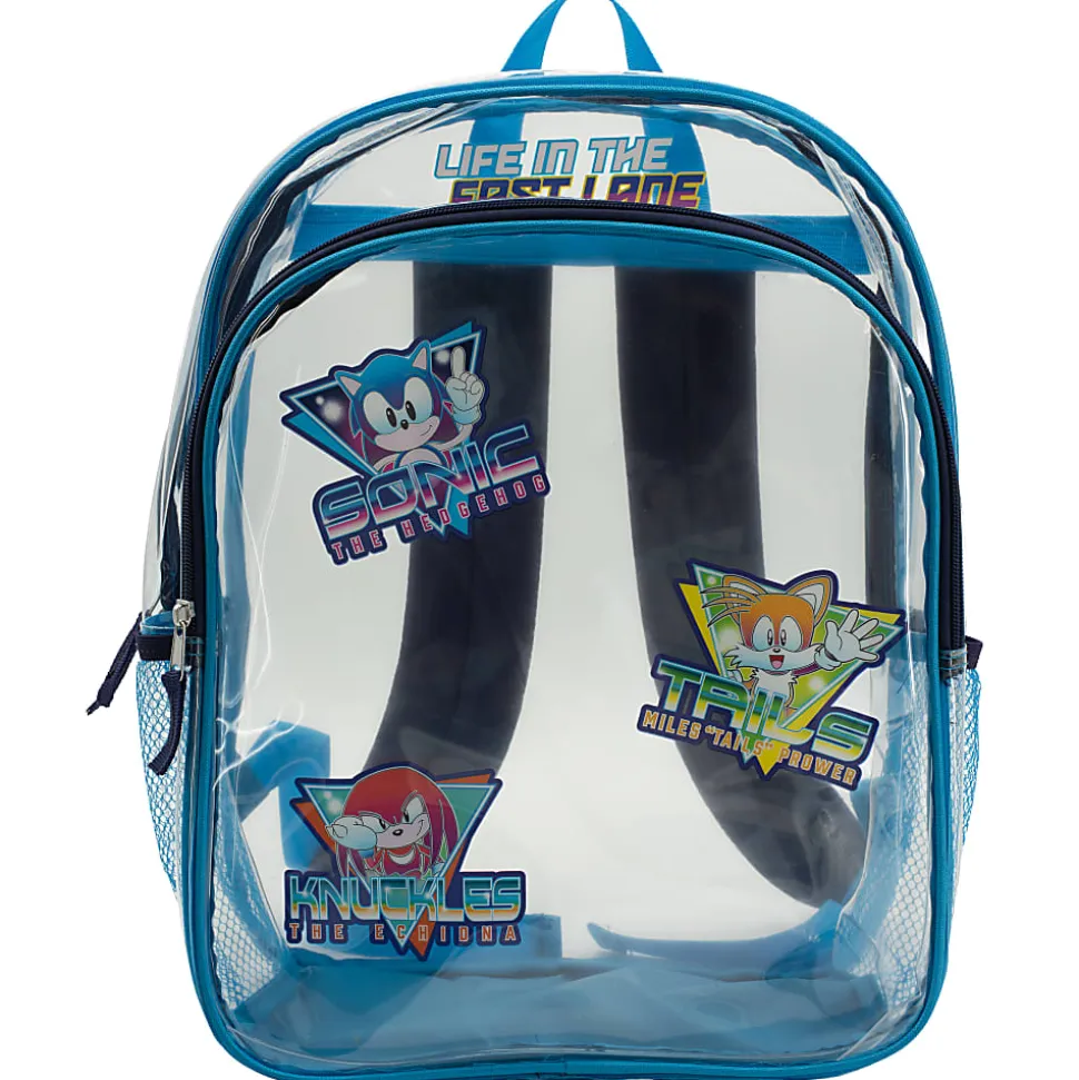 Accessory Innovations Clear Backpack, Sonic The Hedgehog, Transparent