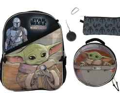 Accessory Innovations 5-Piece Kids' Licensed Backpack Set, Mandalorian