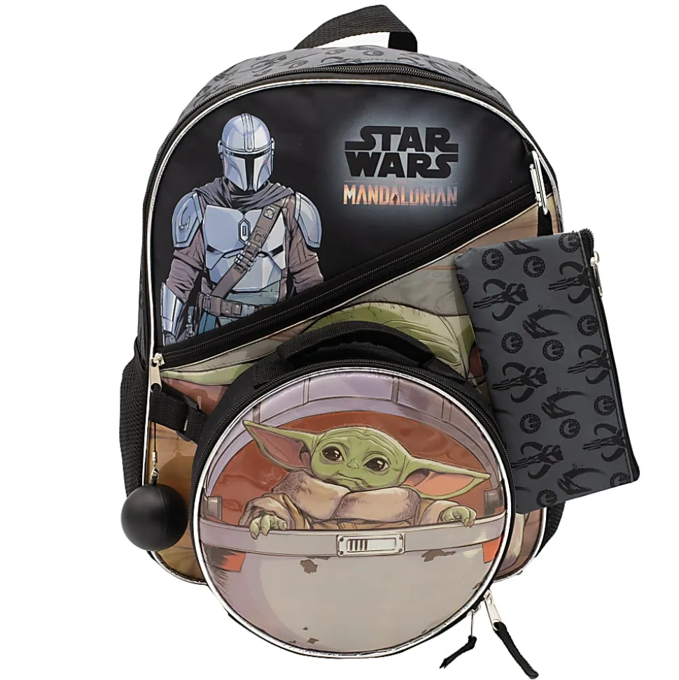 Accessory Innovations 5-Piece Kids' Licensed Backpack Set, Mandalorian