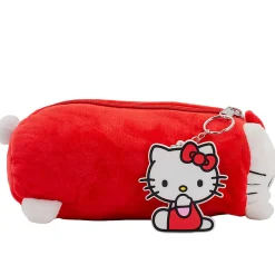 Accessory Innovations Plush Gadget Pencil Case, Hello Kitty, 7-1/2" x 3-1/2" x 2-1/2", Red
