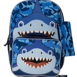 Accessory Innovations Shark Bite 3-Piece Backpack Set, Blue