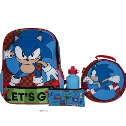 Accessory Innovations Sonic The Hedgehog 5-Piece Backpack Set, Blue