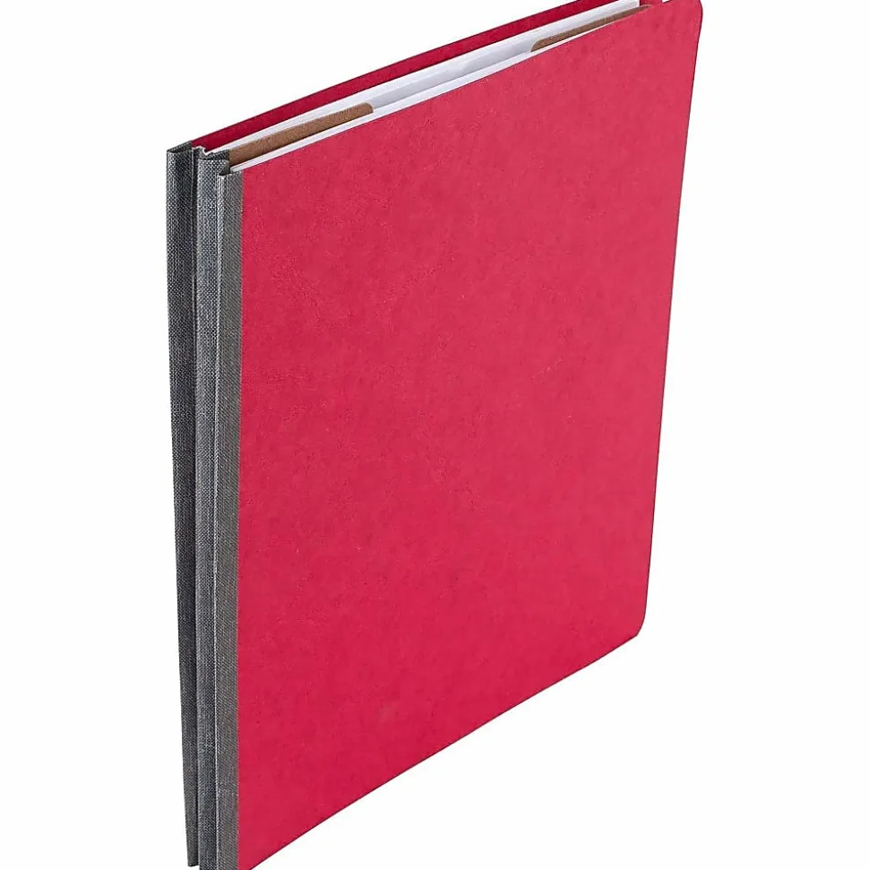 ACCO® ColorLife® PRESSTEX® 4-Part Classification Folders, Letter, Red, Box of 10 - 2" Folder Capacity - A7015649