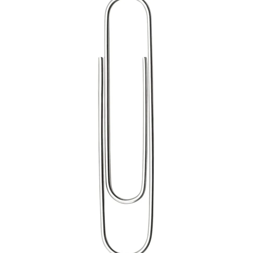 ACCO® Economy Smooth Paper Clips, 1000 Total, Jumbo, Silver, 100 Per Box, Pack Of 10 Boxes