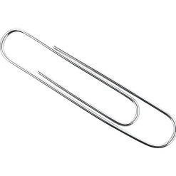 ACCO® Paper Clips, Box Of 100, Jumbo, 90% Recycled, Silver