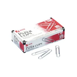 ACCO® Paper Clips, Box Of 100, Jumbo, Silver