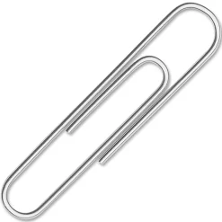 ACCO® Paper Clips, Box Of 100, No. 1, 90% Recycled, Silver