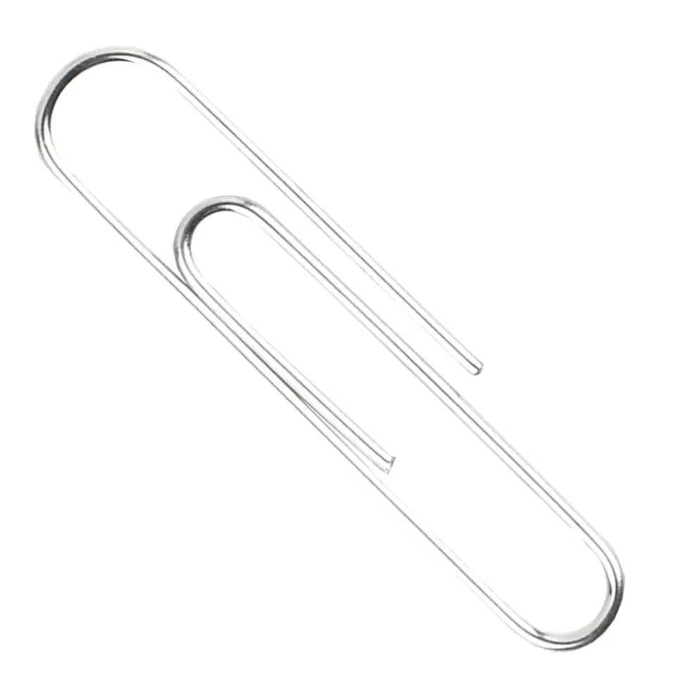 ACCO® Paper Clips, Box Of 100, No. 1, 90% Recycled, Silver