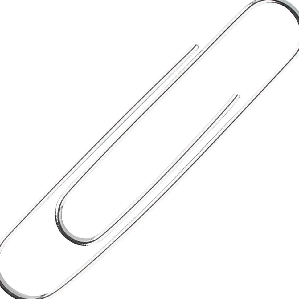 ACCO® Premium Paper Clips, 1000 Total, Jumbo, Silver, 100 Per Box, Pack Of 10 Boxes
