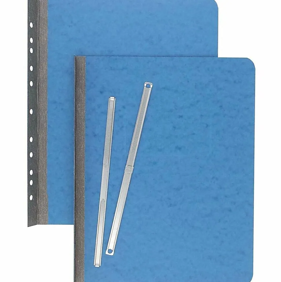 ACCO® Pressboard Report Cover With Fastener, Side Bound, 8 1/2" x 11", 60% Recycled, Light Blue