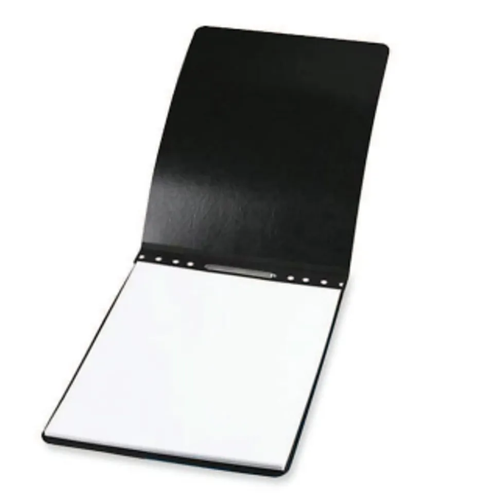 ACCO® Pressboard Report Cover, Letter Size, 60% Recycled, Top Hinge, 2" Capacity, Black