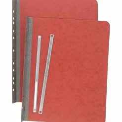 ACCO® Presstex® Binder, Side Bound, 11" x 8 1/2", 60% Recycled, Red