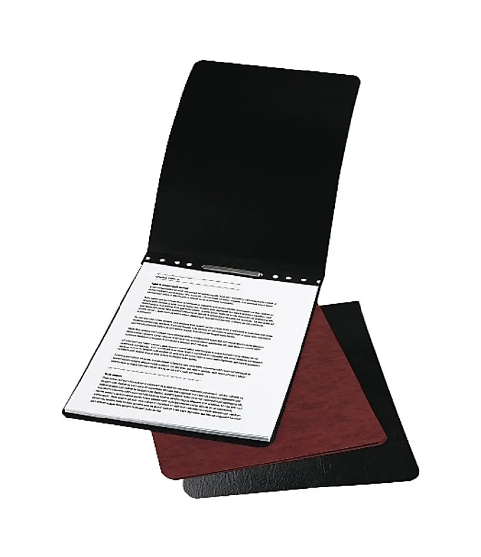 ACCO® Presstex® Tyvek®-Reinforced Top Binding Cover, 8 1/2" x 11", 60% Recycled, Black, ACC17021