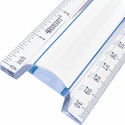 Acme Magnifying Ruler, Clear, 12"