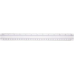 Acme Magnifying Ruler, Clear, 12