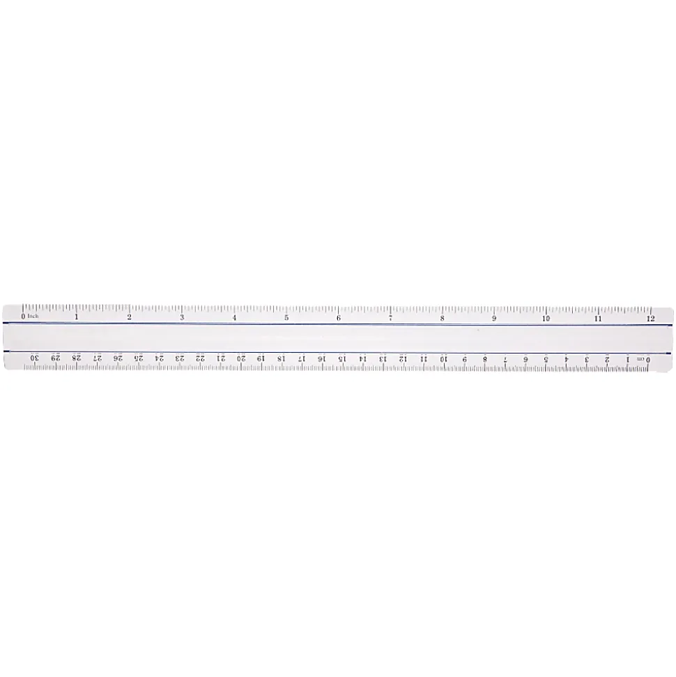 Acme Magnifying Ruler, Clear, 12"