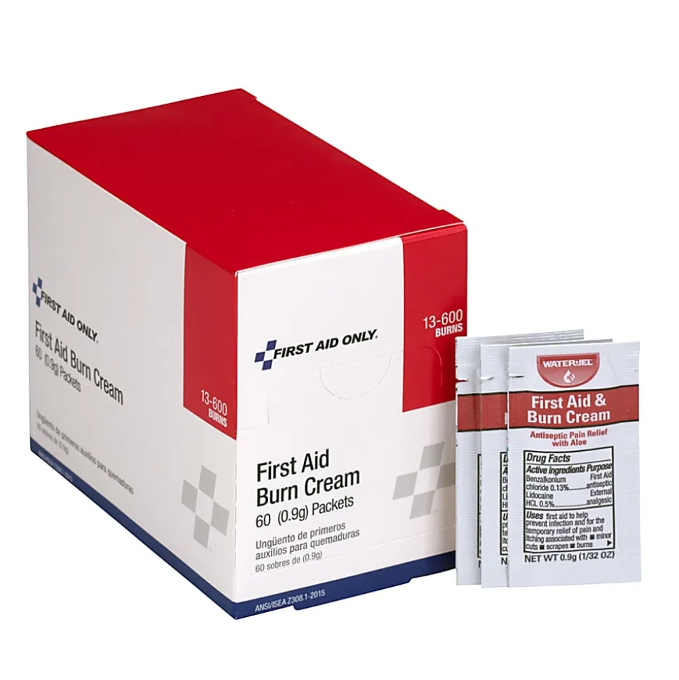 Acme United Single-Use Burn Ointment Packets, 3.2 Oz, Box Of 60