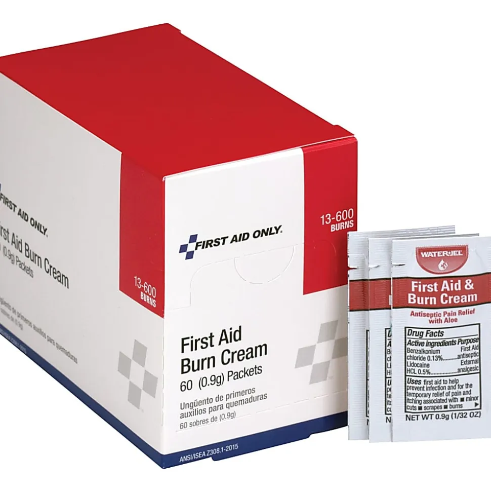 Acme United Single-Use Burn Ointment Packets, 3.2 Oz, Box Of 60