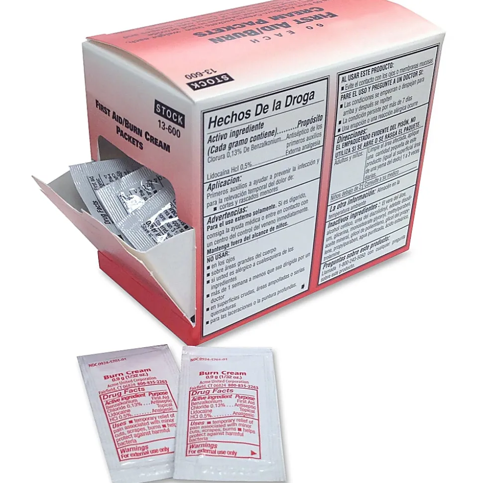 Acme United Triple Antibiotic Ointment, 2.4 Oz, Box Of 60 Packets