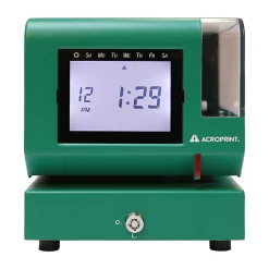Acroprint M150MC4 Heavy-Duty Digital Time Recorder, 10-1/4”H x 9-1/2”W x 11”D, Green