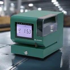 Acroprint M150MC4 Heavy-Duty Digital Time Recorder, 10-1/4”H x 9-1/2”W x 11”D, Green
