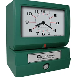 Acroprint Model 150 QR4 Time Clock, 13"H x 11"W x 9"D, Green