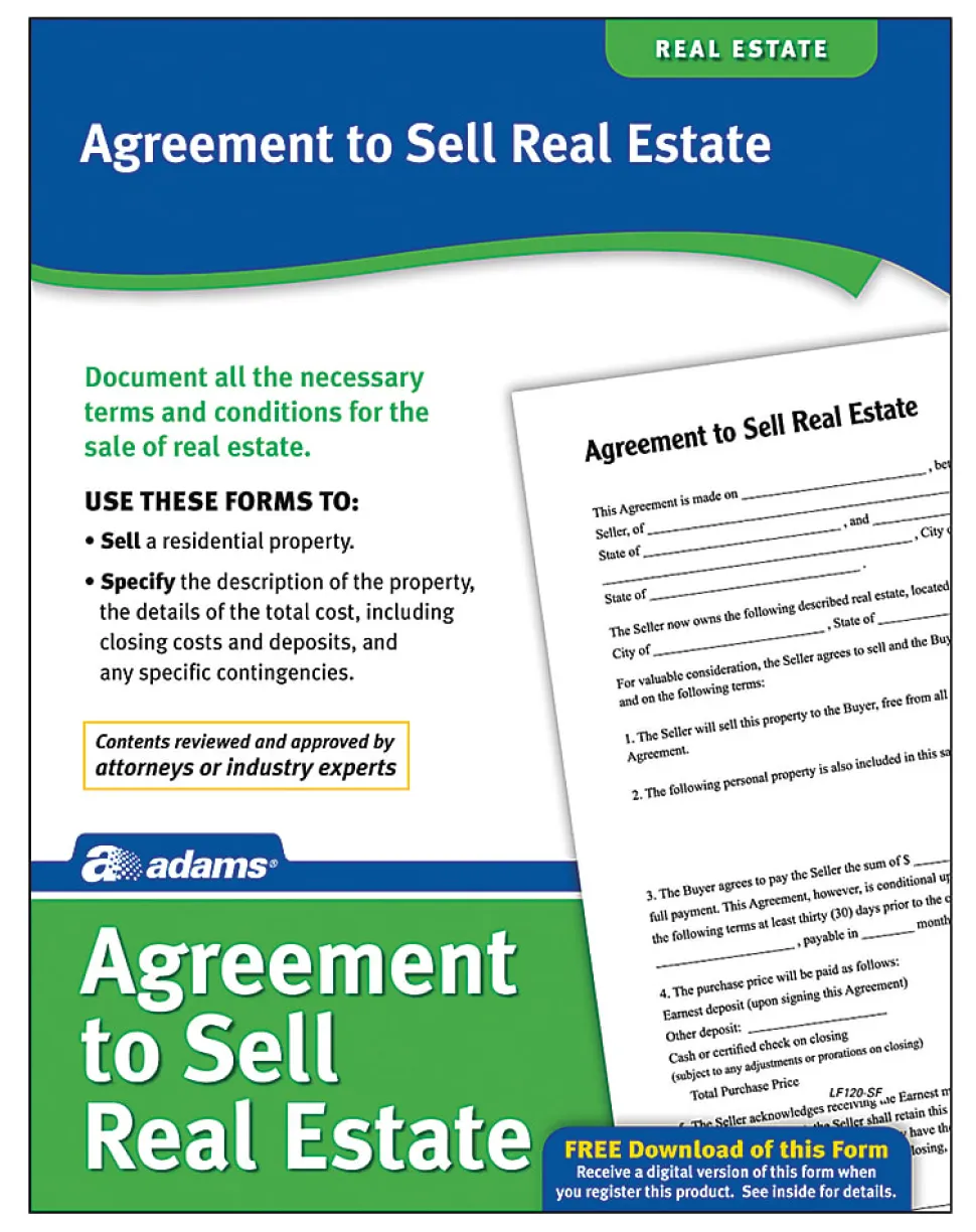 Adams® Agreement To Sell Real Estate