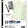Adams® Analysis Pad, 8 1/2" x 11", 100 Pages (50 Sheets), 2 Columns, Green