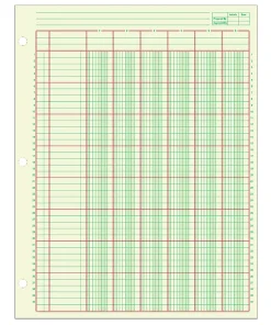 Adams® Analysis Pad, 8 1/2" x 11", 100 Pages (50 Sheets), 6 Columns, Green