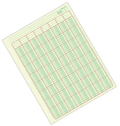 Adams® Analysis Pad, 8 1/2" x 11", 100 Pages (50 Sheets), 8 Columns, Green