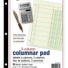 Adams® Analysis Pad, 8 1/2" x 11", 100 Pages (50 Sheets), 3 Columns, Green