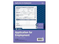 Adams® Application For Employment, 8 1/2" x 11", Pack Of 25