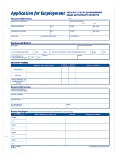 Adams® Application for Employment, Pack Of 2