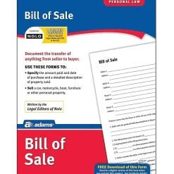 Adams® Bill of Sale