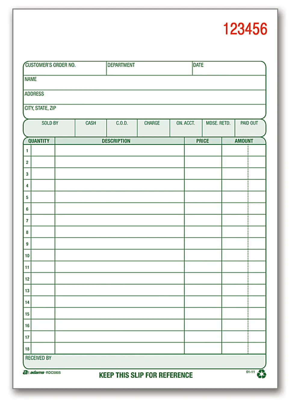 Adams® Carbonless General Purpose Book, 5 9/16" x 8 7/16", 2-Part, White/Canary