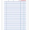 Adams® Carbonless Guest Check Pad, 2-Part, 6 7/8" x 3 3/8", White, 50 Sheets Per Pad, Pack Of 10 Pads