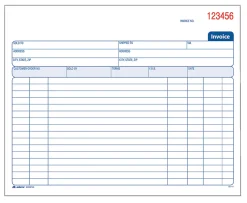 Adams® Carbonless Invoice Books, 2-Part, 8 1/2" x 7 1/4", Pack Of 50