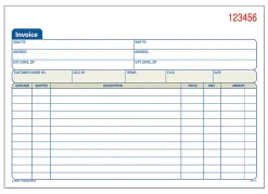 Adams® Carbonless Invoice Books, 2-Part, 8 7/16" x 5 9/16", Pack Of 50