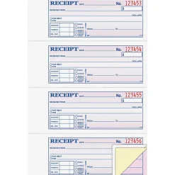 Adams® Carbonless Money/Rent Receipt Book, 3-Part, 7 5/8