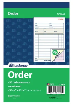 Adams® Carbonless Order Books, 5 9/16