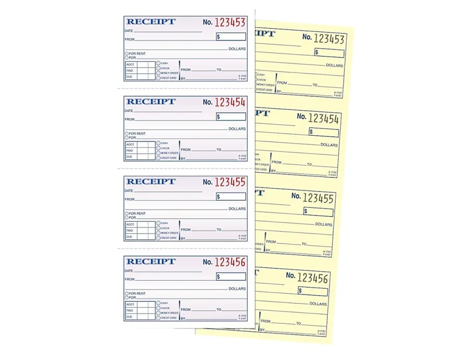 Adams® Carbonless 2-Part Money/Rent Receipt Book, 5 1/4" x 11", Book Of 200 Sets