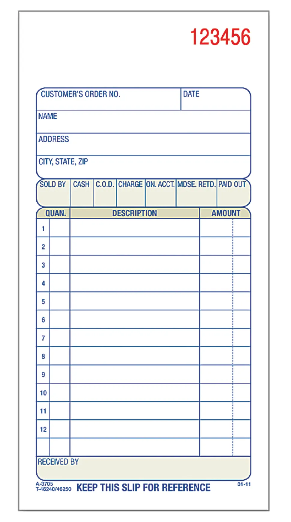 Adams® Carbonless 2-Part Sales Book, 3 11/32" x 7 3/16", Pack Of 50 Sets