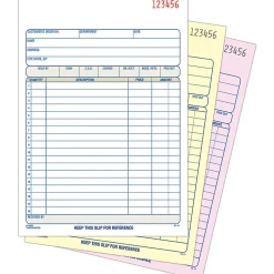 Adams® Carbonless 3-Part Sales Book, 5 9/16