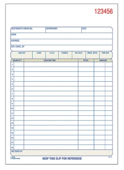 Adams® Carbonless 3-Part Sales Book, 5 9/16