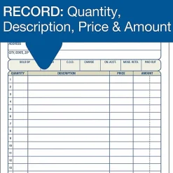 Adams® Carbonless 3-Part Sales Book, 5 9/16