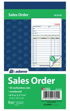 AdamsĀ® Carbonless 2-Part Sales Book, 4 3/16" x 7 3/16"