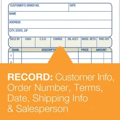 Adams® Carbonless 3-Part Sales Book, 4 3/16