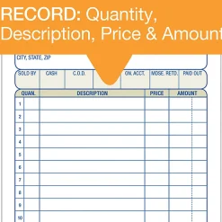 Adams Carbonless 3-part Sales Order Books - 50/Pack - 3 Part - Carbonless Copy - 4.18