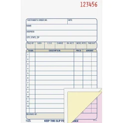 Adams Carbonless 3-part Sales Order Books - 50/Pack - 3 Part - Carbonless Copy - 4.18
